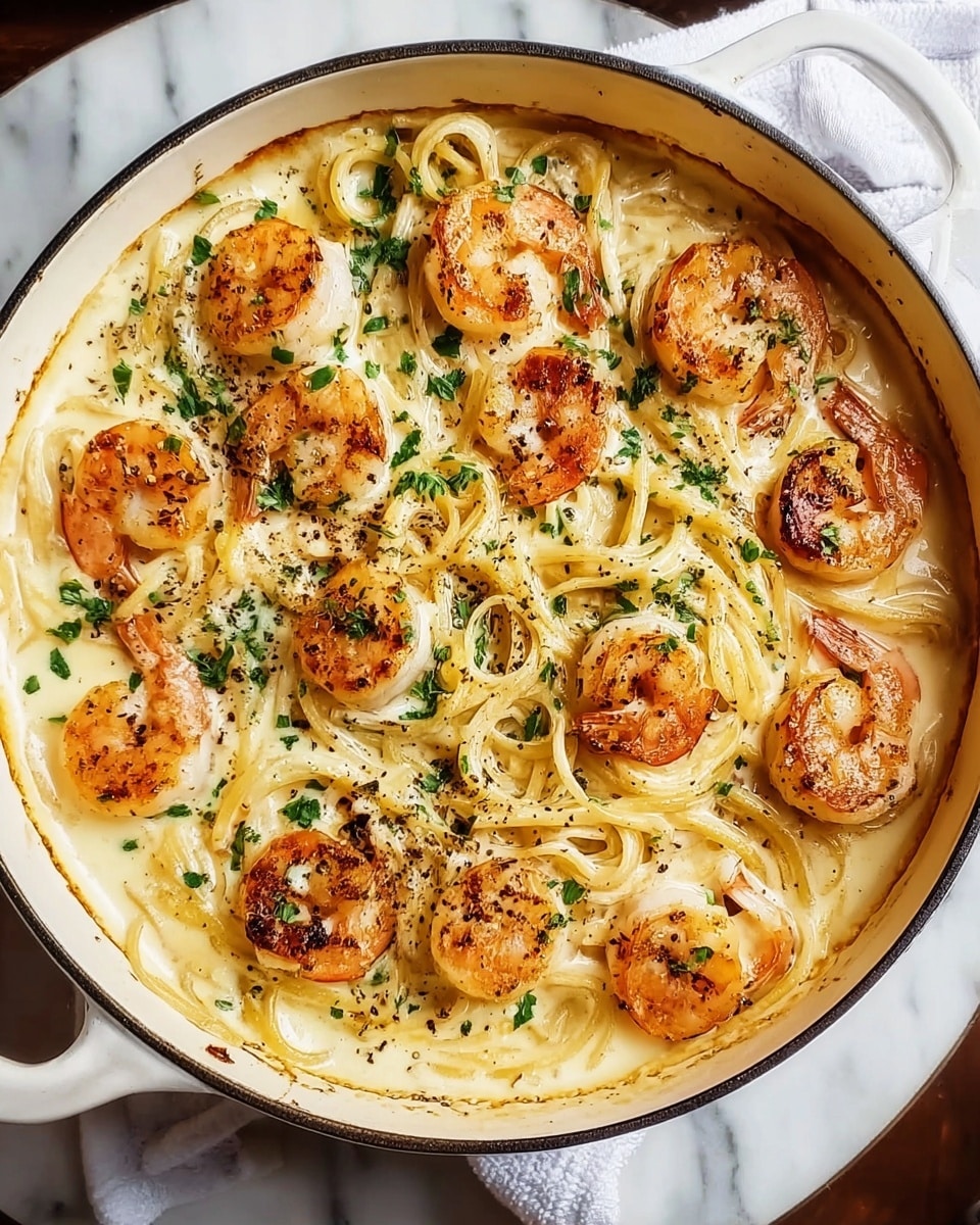 Garlic Butter Shrimp Pasta Recipe - Recipe Image