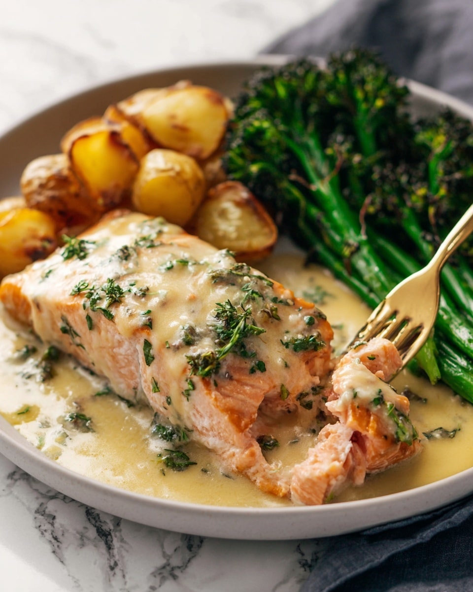 Baked Salmon with Amazing Lemon Sauce Recipe - Recipe Image
