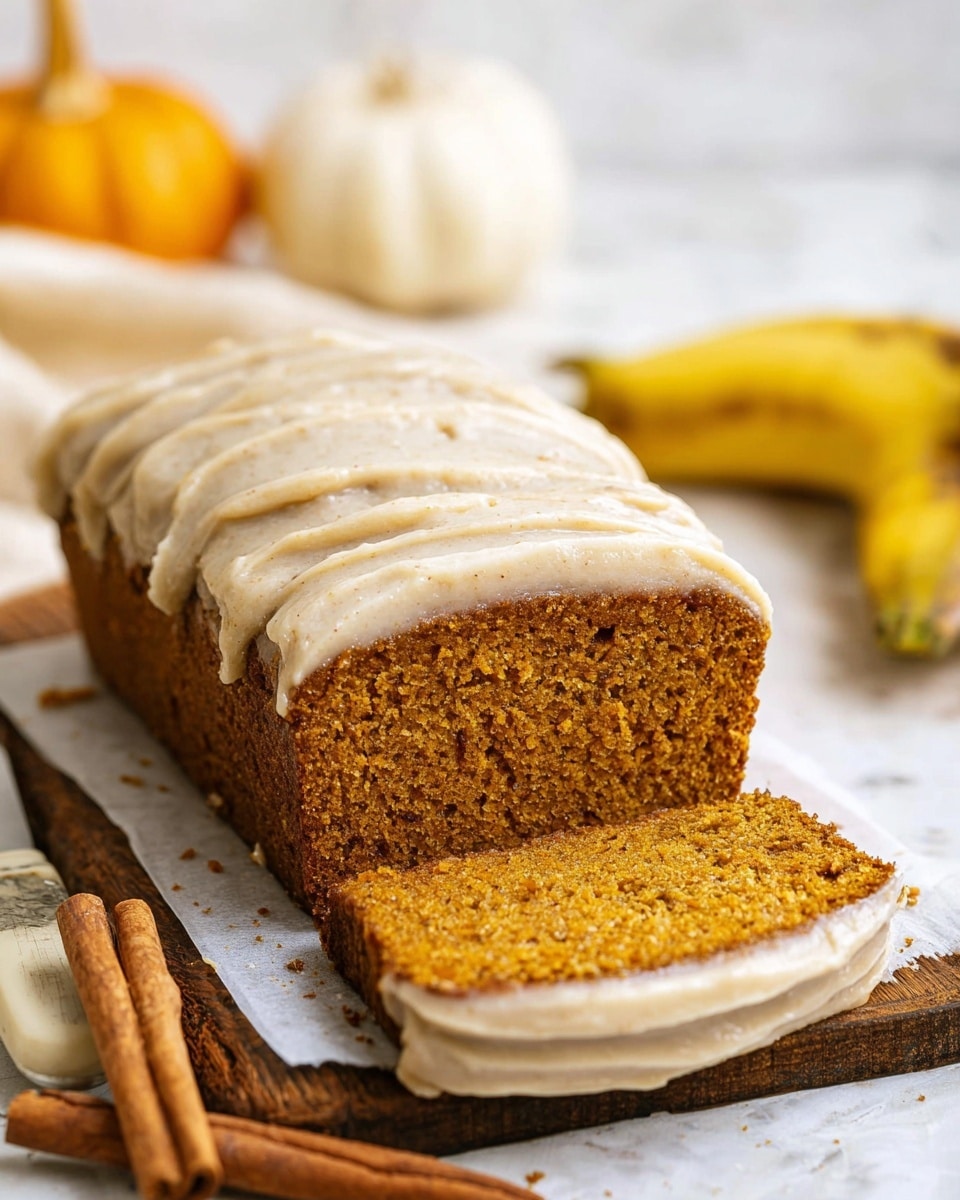 Pumpkin Banana Bread with Maple Glaze Recipe - Recipe Image