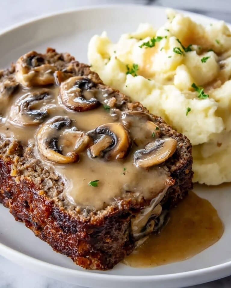 Meatloaf with Mushroom Gravy Recipe