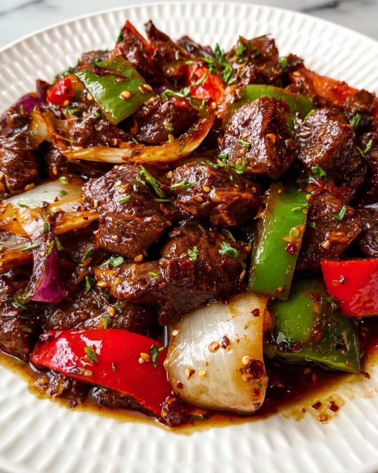Pepper Steak with Bell Peppers and Onion Recipe