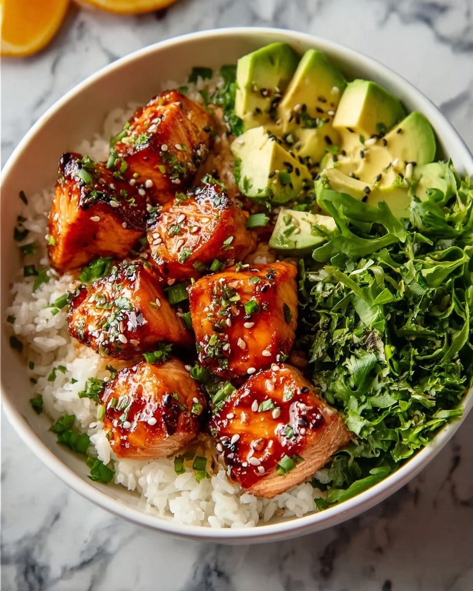 Healthy Sweet Chili Salmon Bowl Recipe - Recipe Image