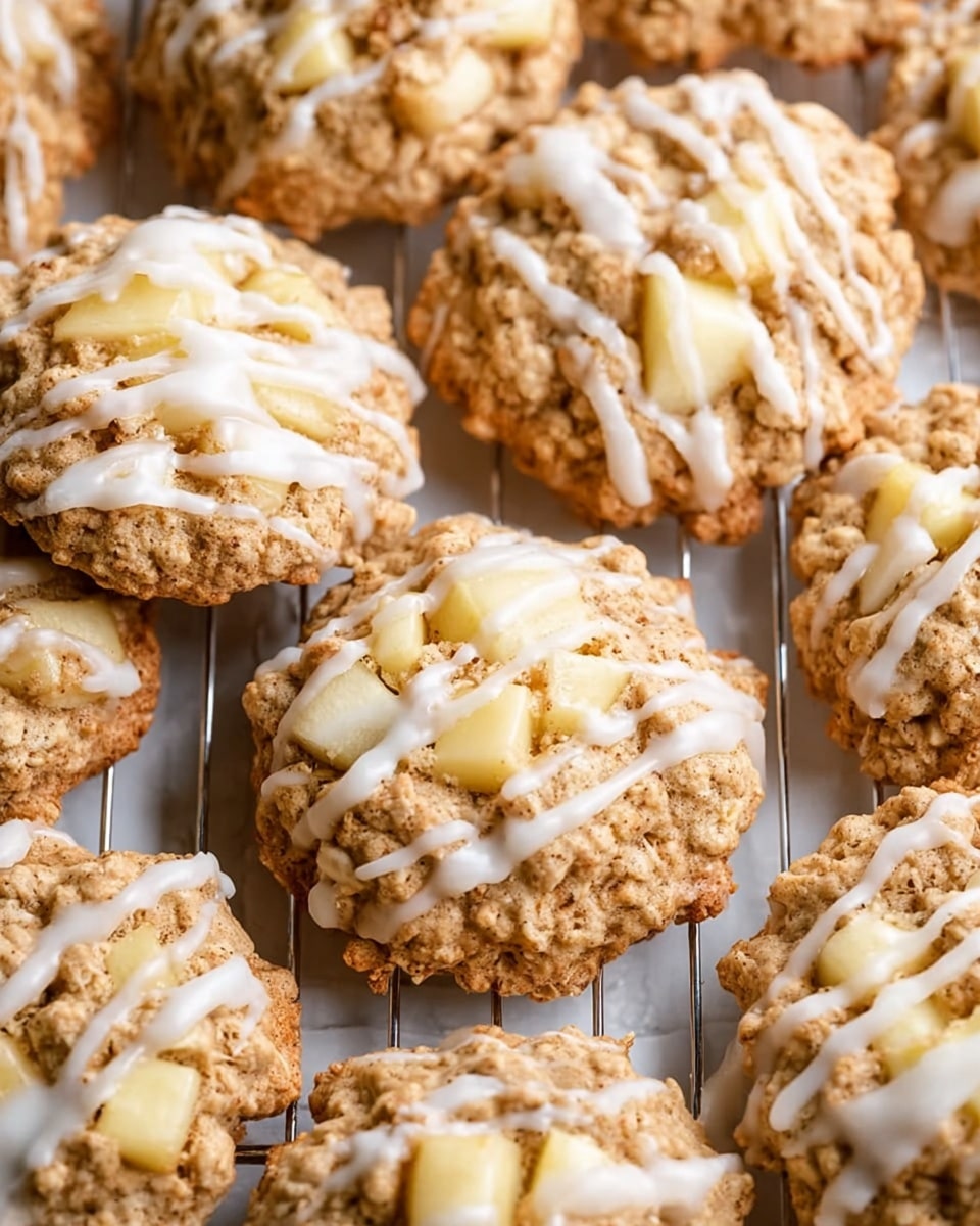 Apple Cinnamon Oatmeal Cookies with Maple Glaze Recipe - Recipe Image