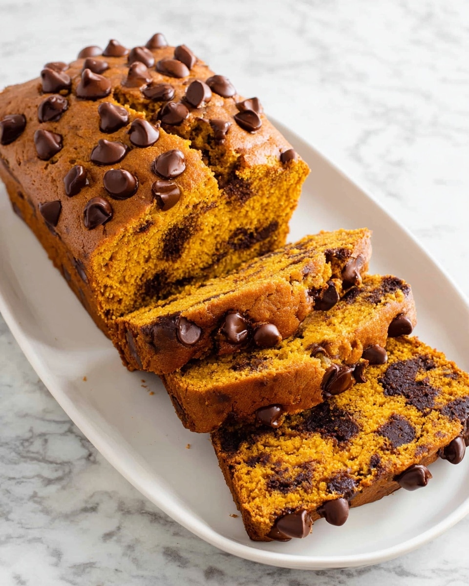 Soft And Moist Chocolate Chip Pumpkin Bread Recipe