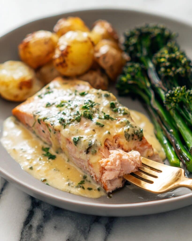 Baked Salmon with Amazing Lemon Sauce Recipe