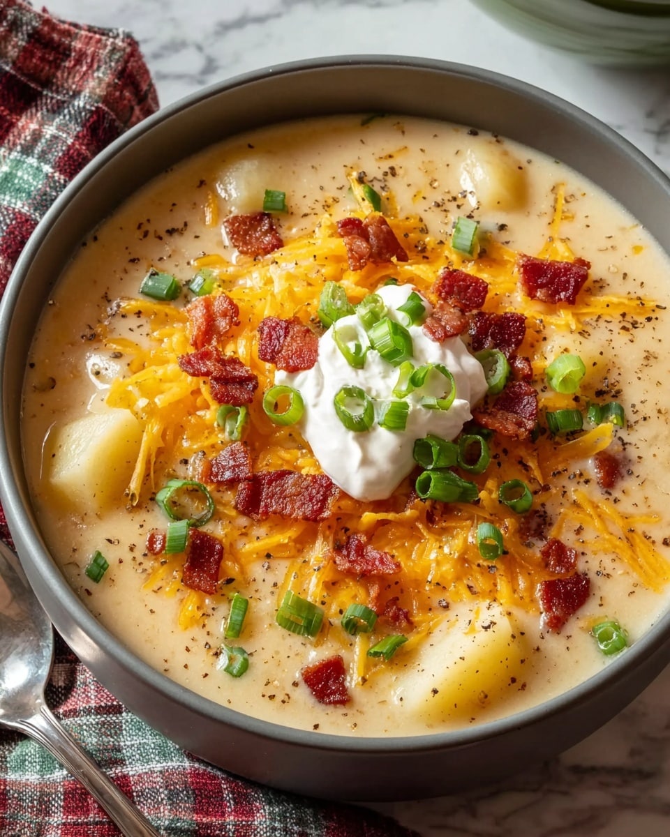 Comforting Loaded Baked Potato Soup Recipe - Recipe Image