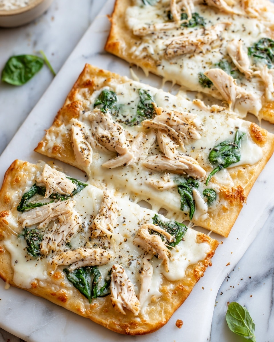 Chicken Alfredo Flatbread Recipe - Recipe Image
