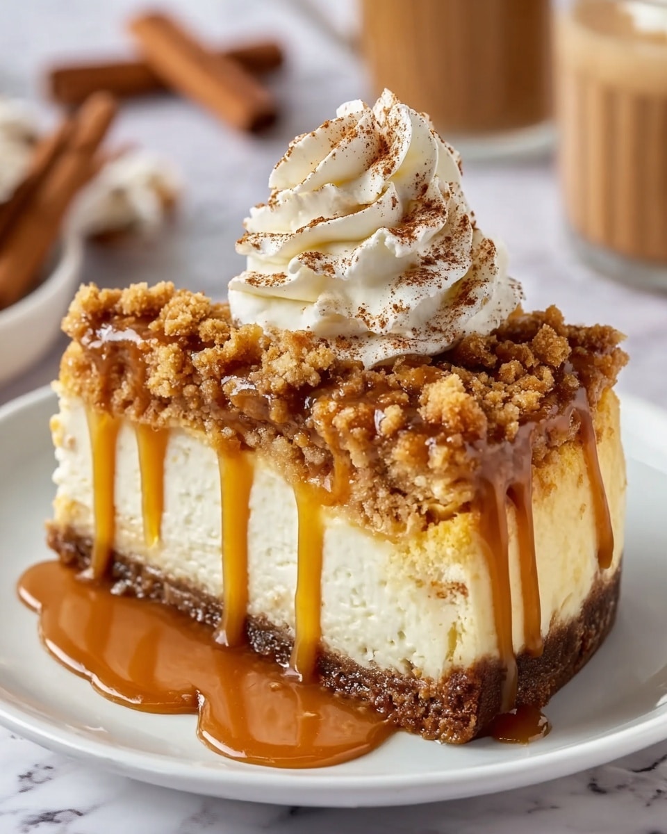 Apple Crisp Cheesecake Recipe - Recipe Image