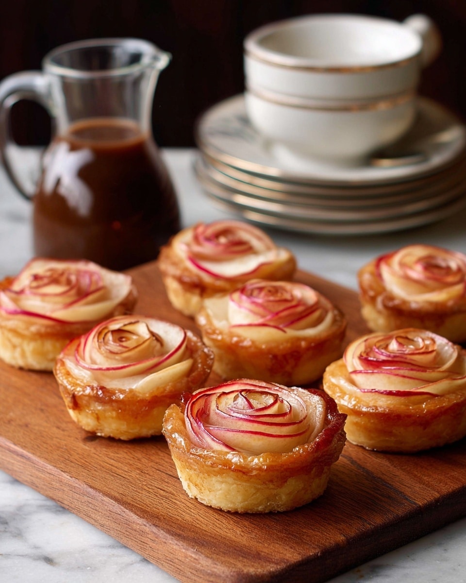Glazed Apple Puff Pastry Roses Recipe - Recipe Image