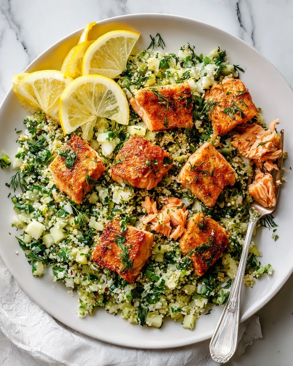 Healthy Lemon Garlic Air Fryer Salmon Bites Recipe - Recipe Image