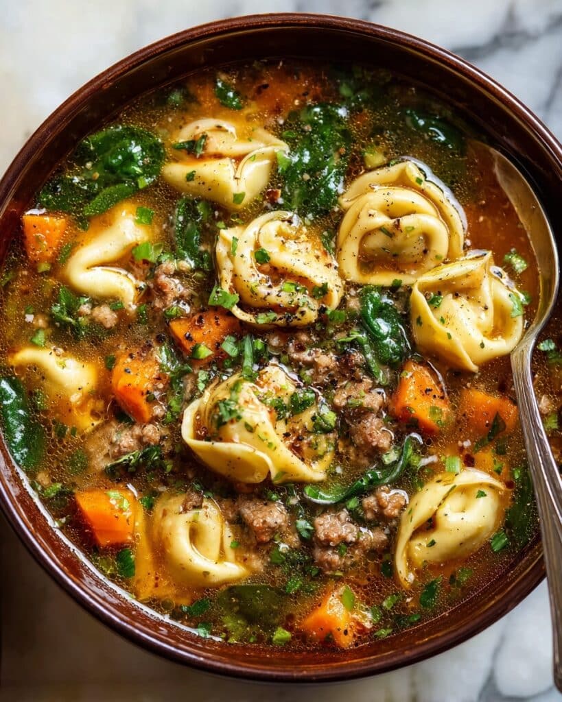 Autumn Tortellini Soup with Sausage Recipe