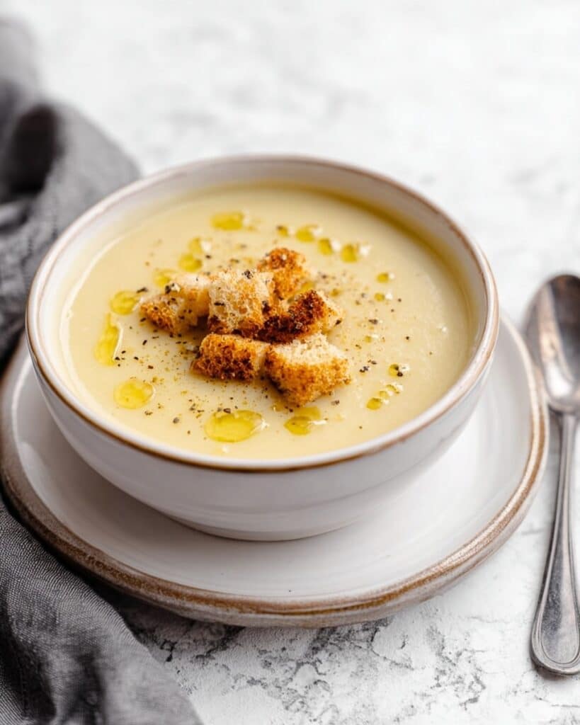 Creamy Roasted Garlic Potato Soup (Vegan) Recipe