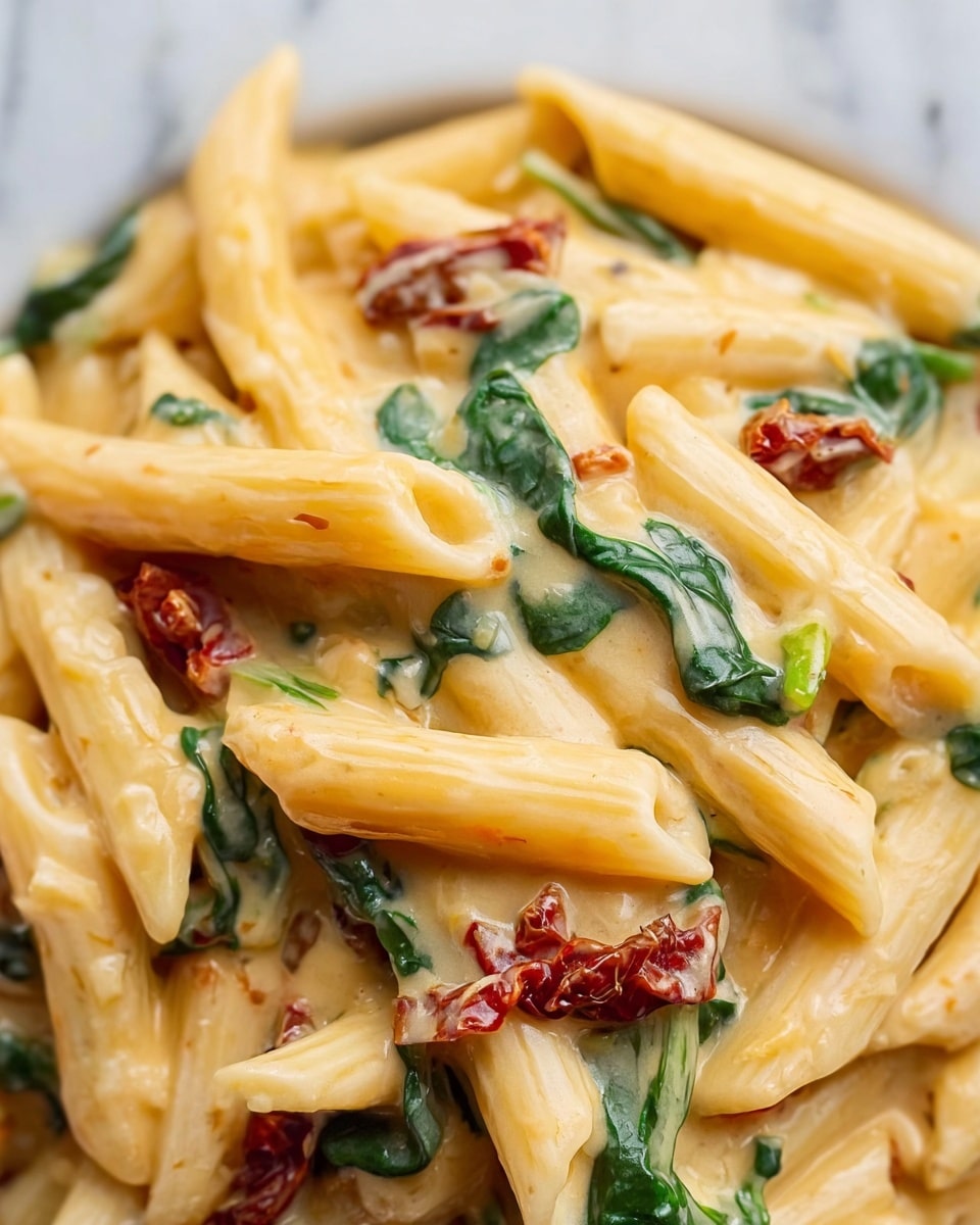 One-Pot Spinach Tomato Pasta Recipe - Recipe Image