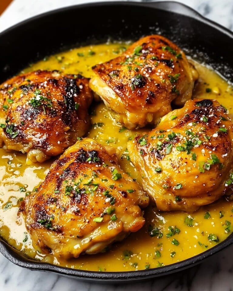 Bobby Flay’s Juicy Chicken Thighs in Creamy Garlic Lemon Thyme Sauce Recipe