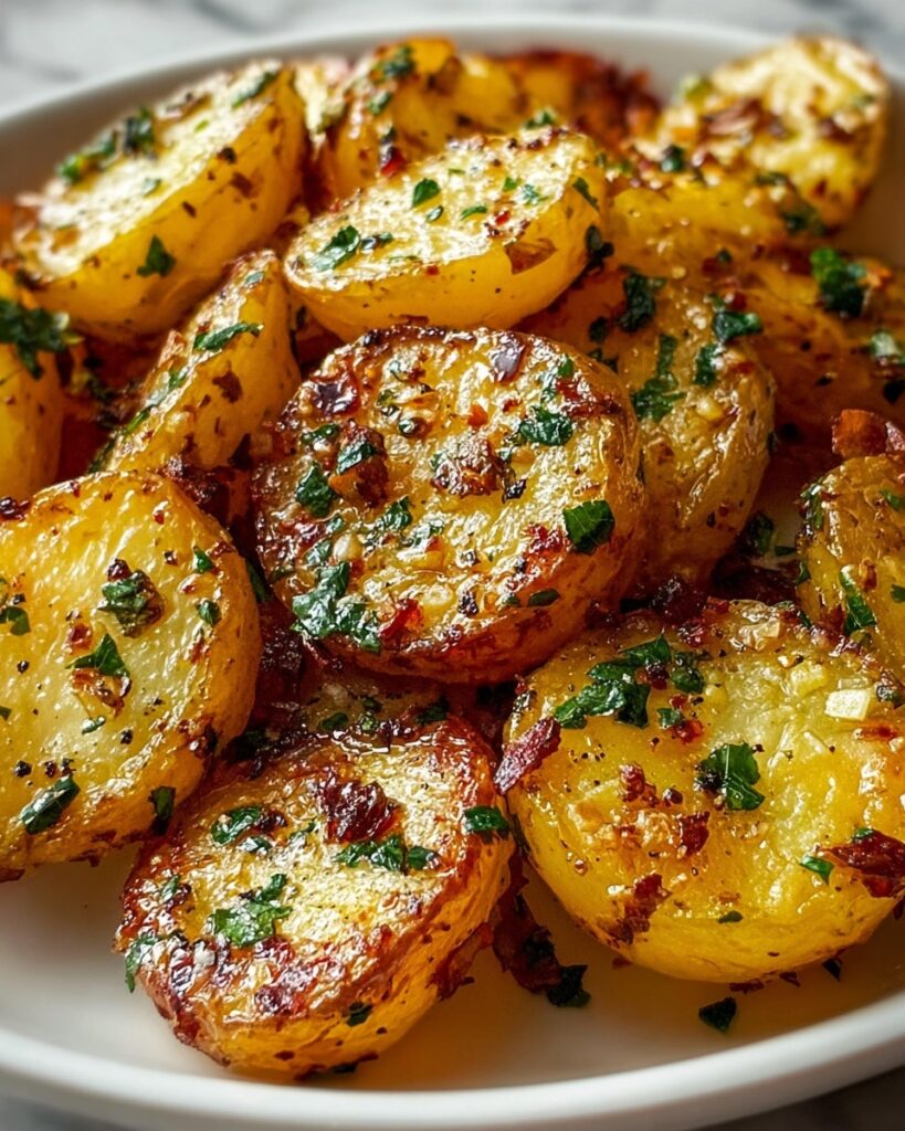 Garlic Butter Roasted Baby Potatoes Recipe