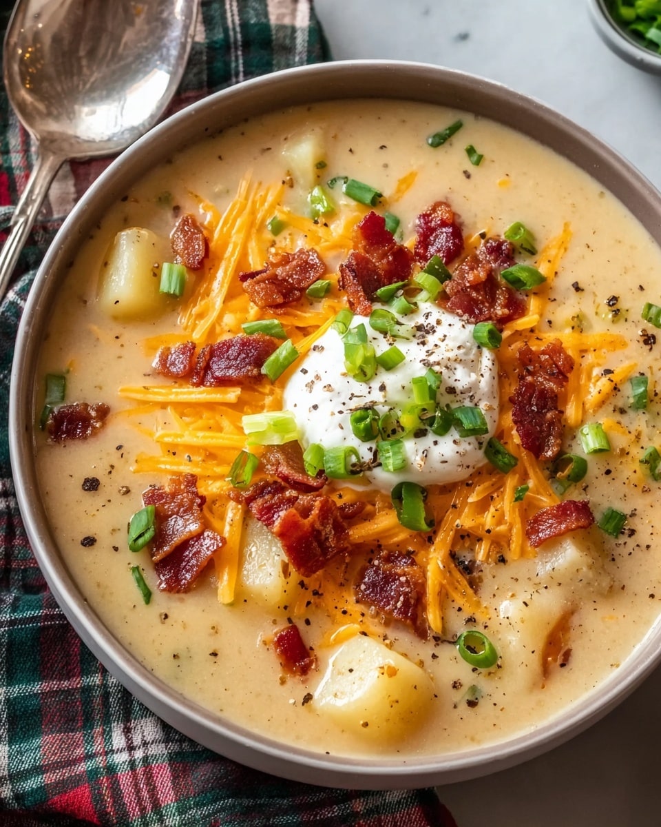 Comforting Loaded Baked Potato Soup Recipe - Recipe Image