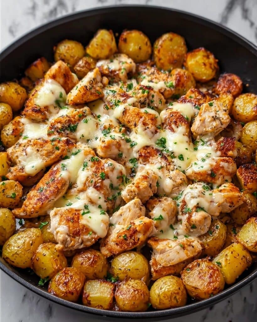 Garlic Parmesan Chicken and Potatoes (One-Pan Dinner) Recipe