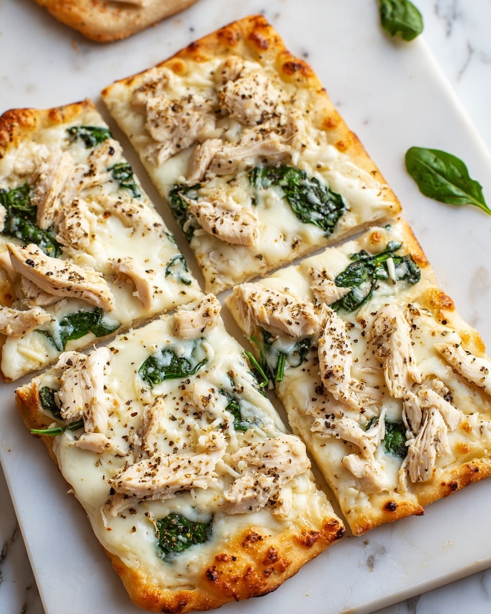 Chicken Alfredo Flatbread Recipe - Recipe Image