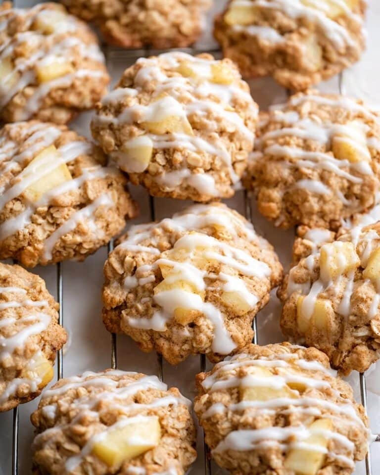Apple Cinnamon Oatmeal Cookies with Maple Glaze Recipe