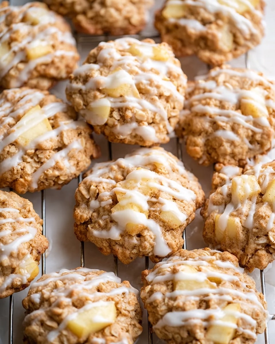 Apple Cinnamon Oatmeal Cookies with Maple Glaze Recipe