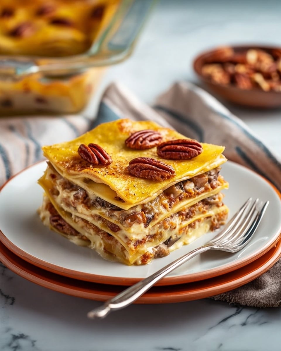 Easy No-Bake Pecan Pie Lasagna Recipe - Recipe Image