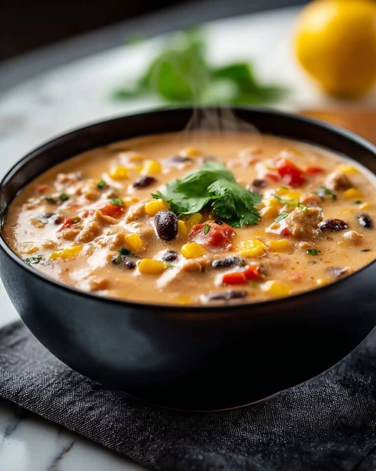 High Protein Creamy Taco Soup Recipe