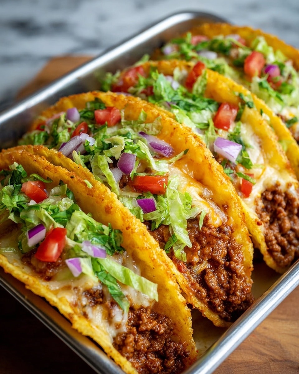 Oven-Baked Cheesy Tacos (Crispy & Loaded) Recipe - Recipe Image