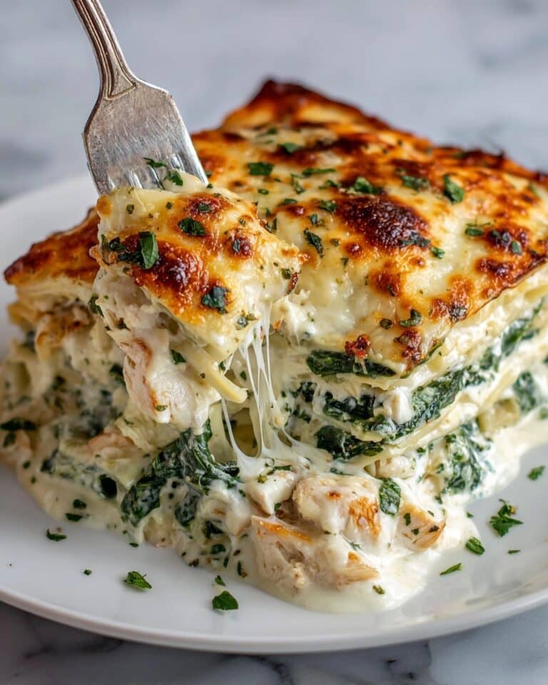 Creamy Chicken and Spinach Casserole with Mozzarella and Parmesan Recipe