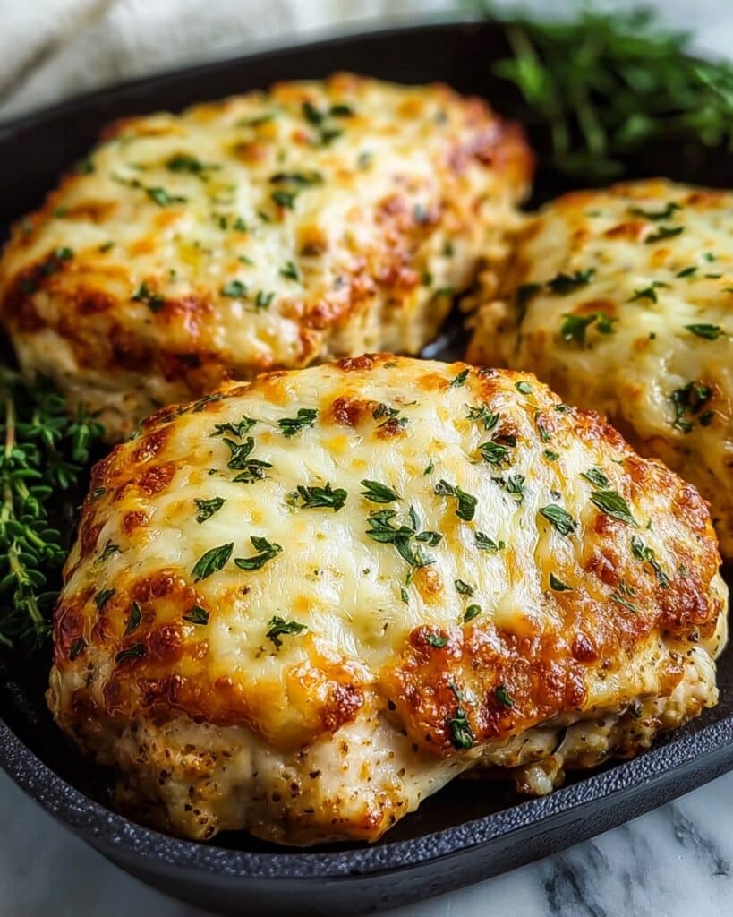Garlic Parmesan Chicken Meatloaves Recipe
