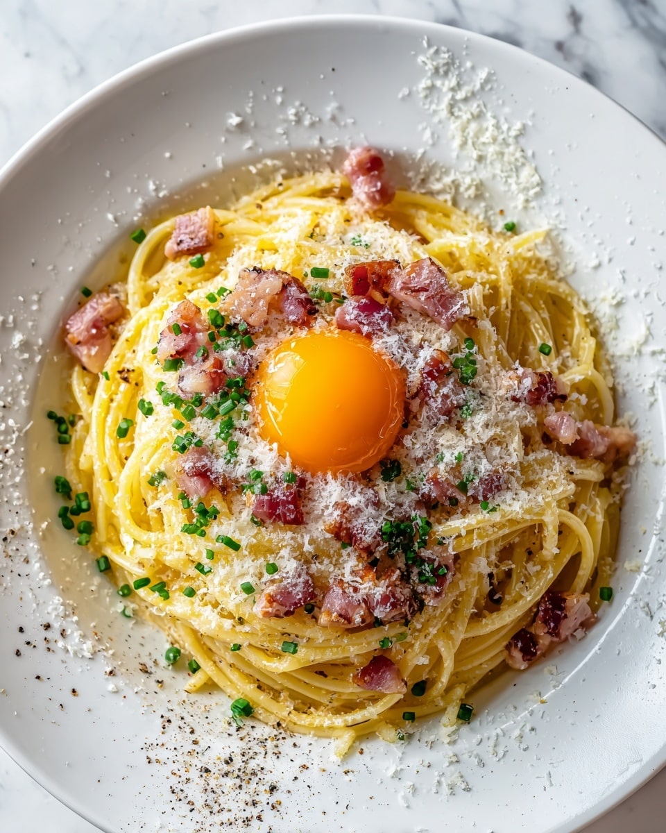 Classic Creamy Italian Spaghetti Carbonara Recipe - Recipe Image
