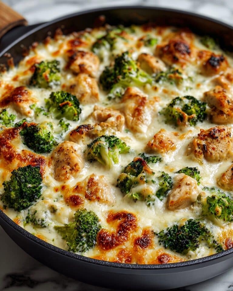 Creamy Keto Chicken Alfredo Broccoli Bake Recipe
