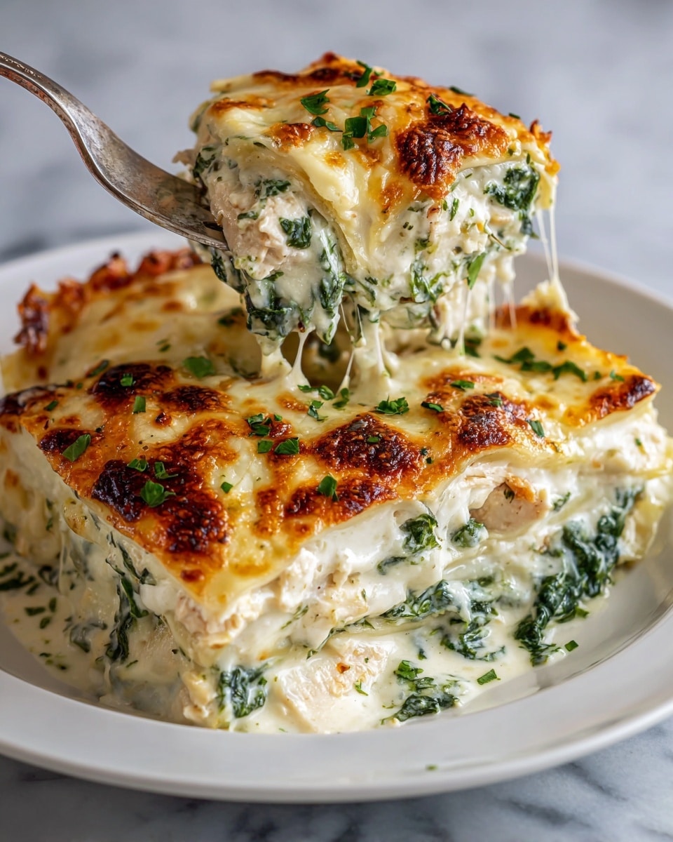 Creamy Chicken and Spinach Casserole with Mozzarella and Parmesan Recipe - Recipe Image