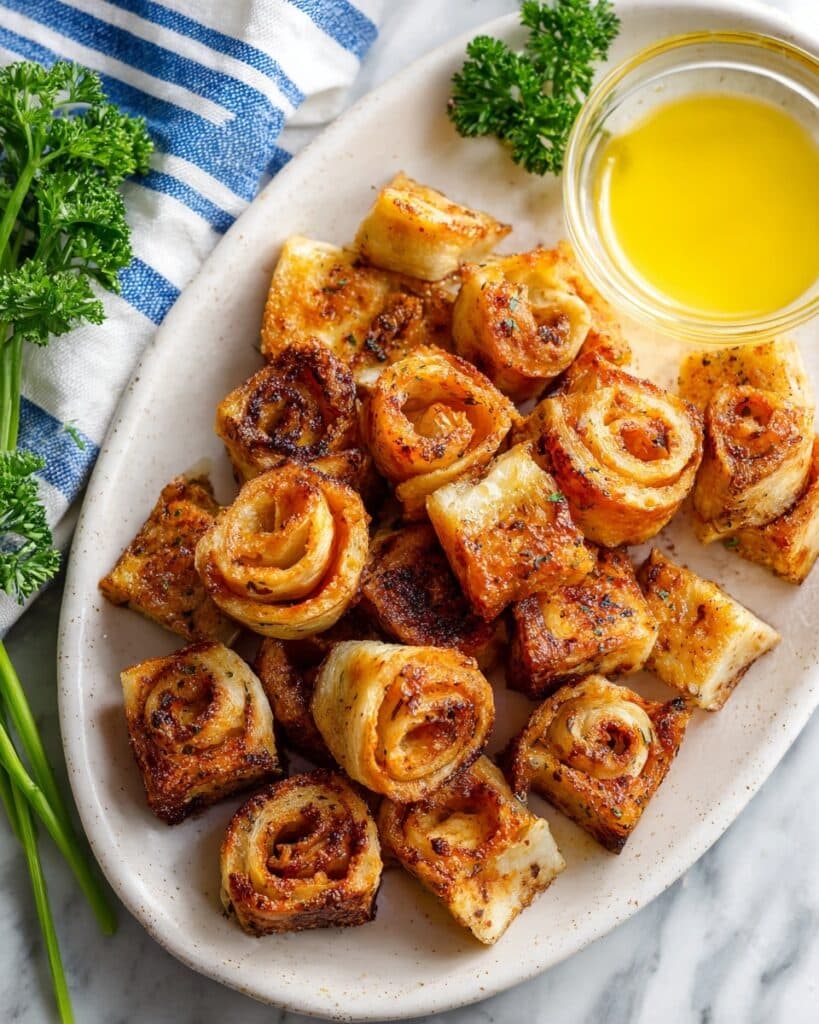 Air Fryer Crispy Crab Bites with Garlic Butter Dipping Sauce Recipe