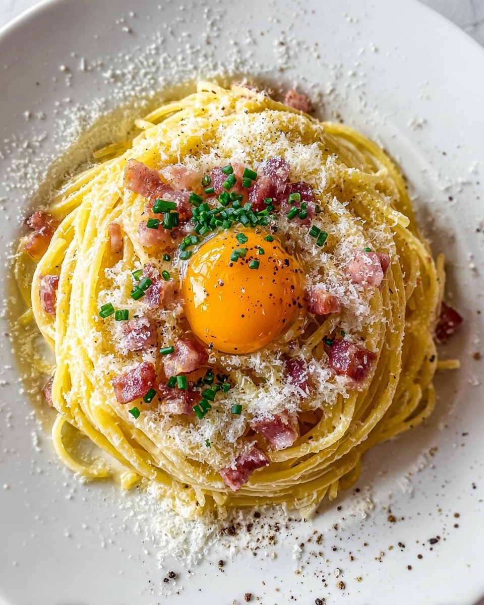 Classic Creamy Italian Spaghetti Carbonara Recipe - Recipe Image