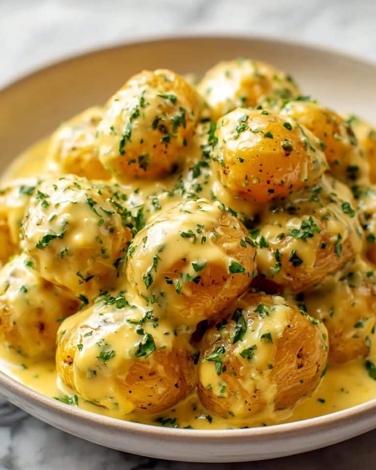 Creamy Garlic Baby Potatoes Recipe