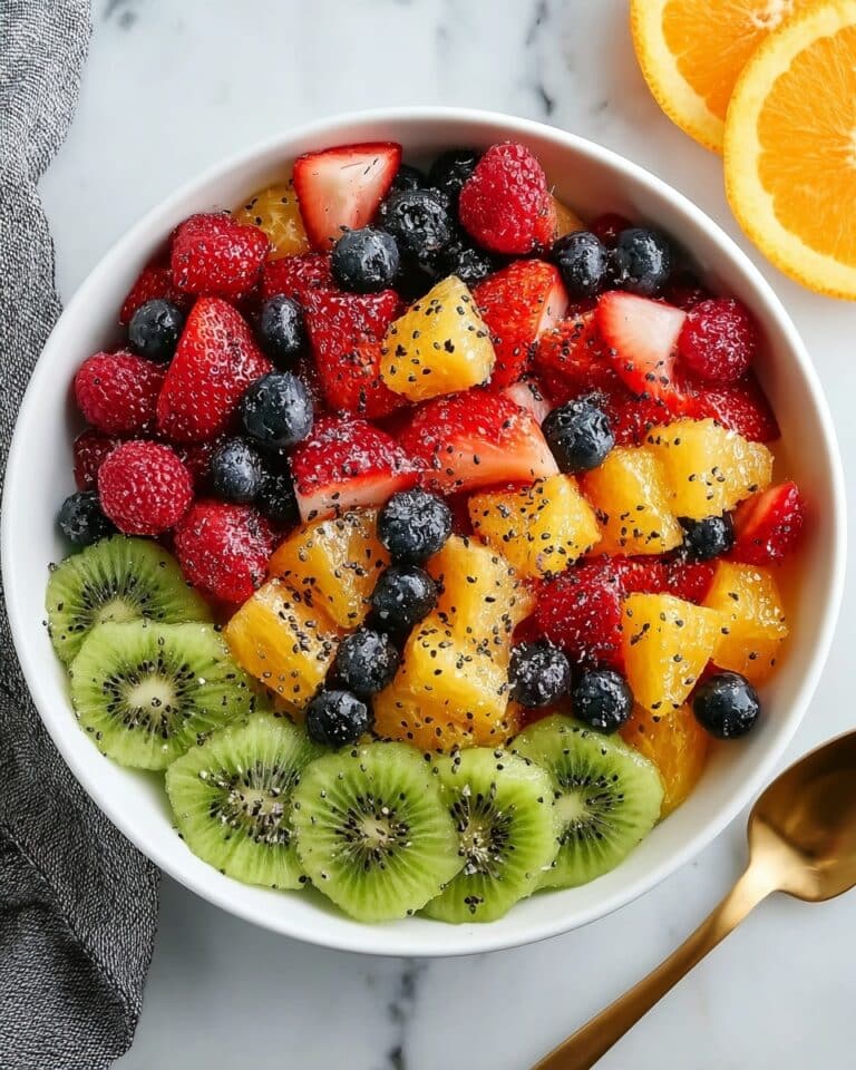 Winter Fruit Salad with Orange Poppy Seed Dressing Recipe