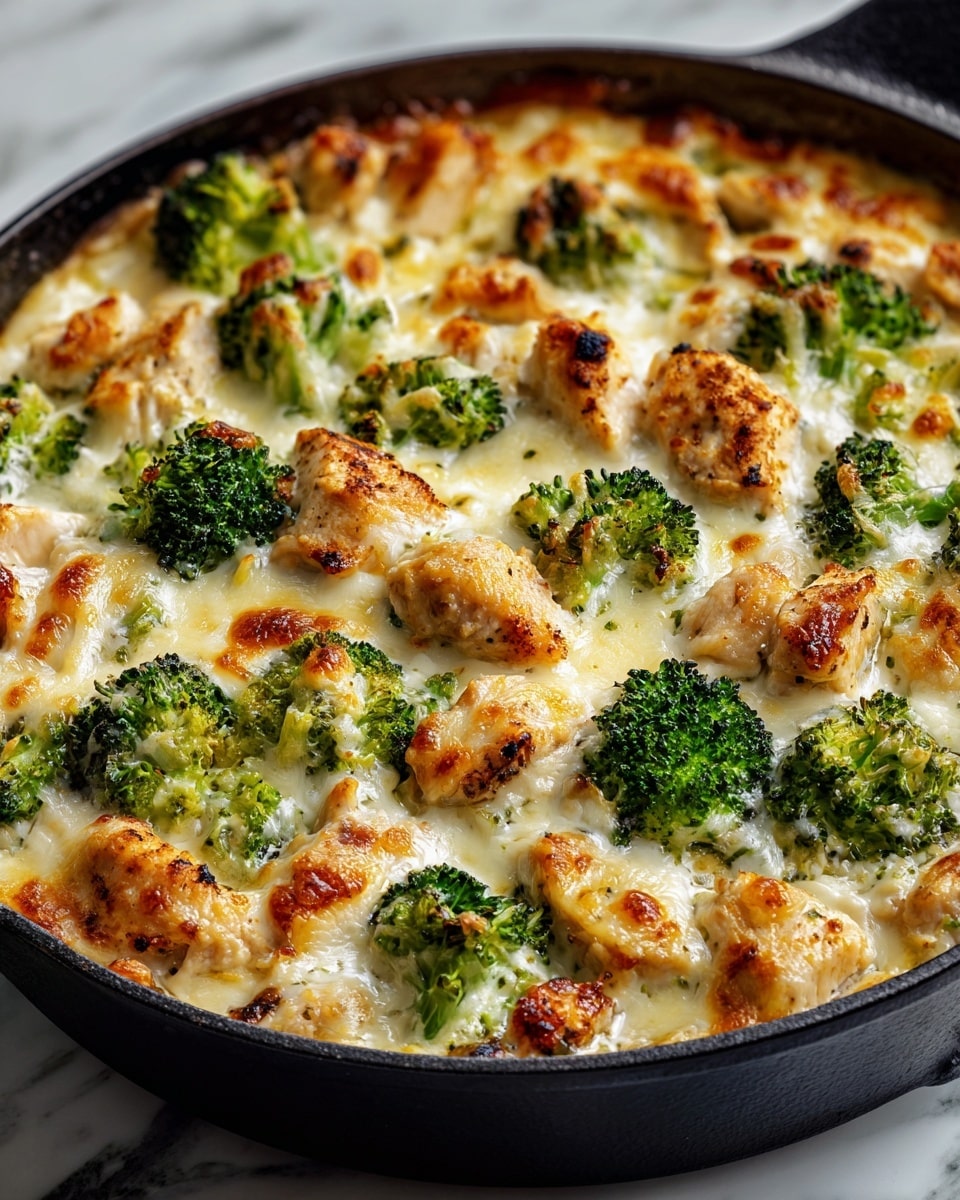 Creamy Keto Chicken Alfredo Broccoli Bake Recipe - Recipe Image