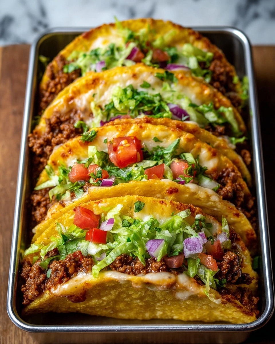 Oven-Baked Cheesy Tacos (Crispy & Loaded) Recipe - Recipe Image