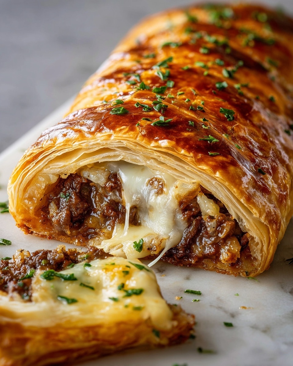 Mouthwatering Mozzarella Cheese Steak Stromboli Recipe - Recipe Image