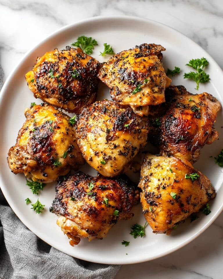Oven-Baked Crispy Chicken Thighs with Simple Seasoning Recipe