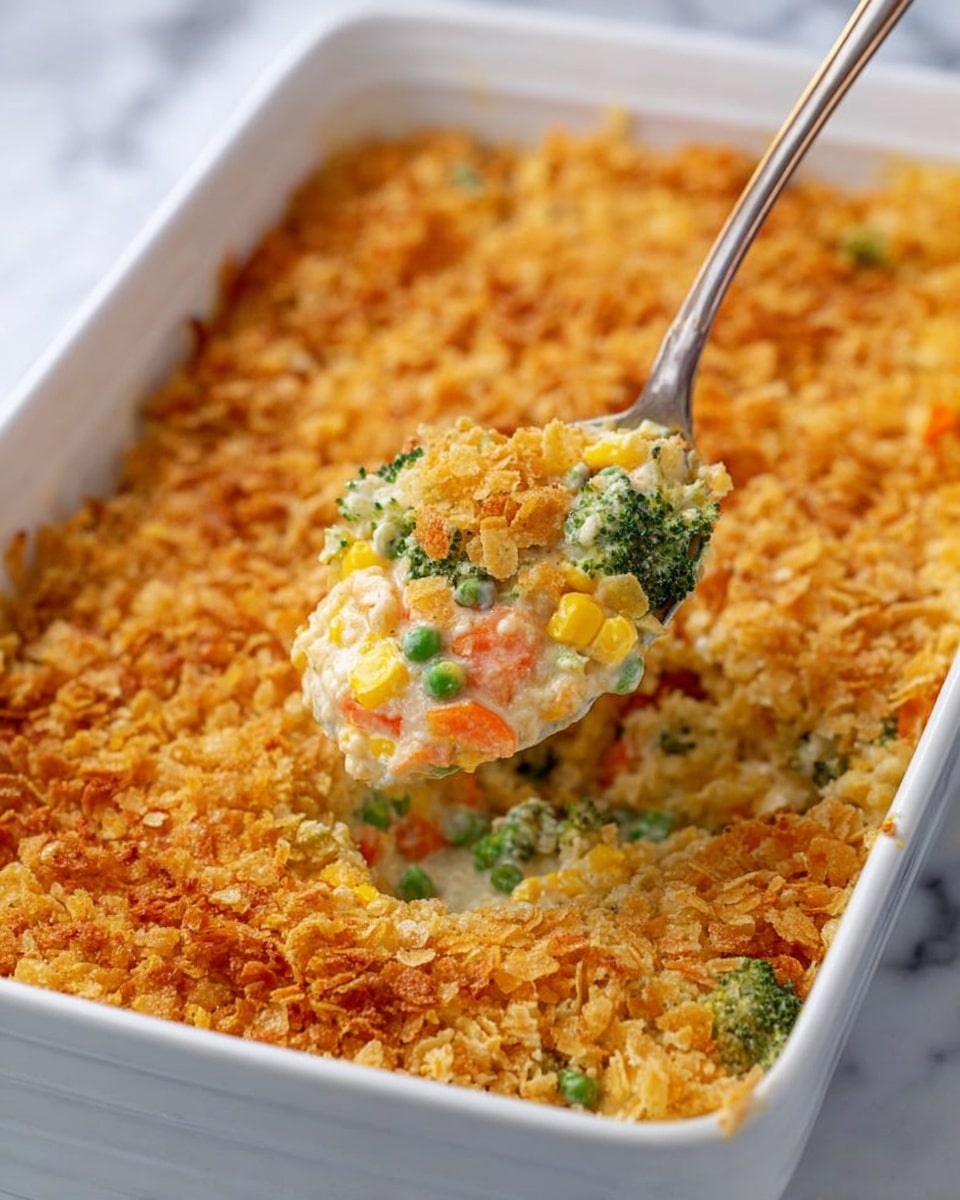 Creamy Vegetable Casserole with Cheddar and Ritz Cracker Topping Recipe - Recipe Image