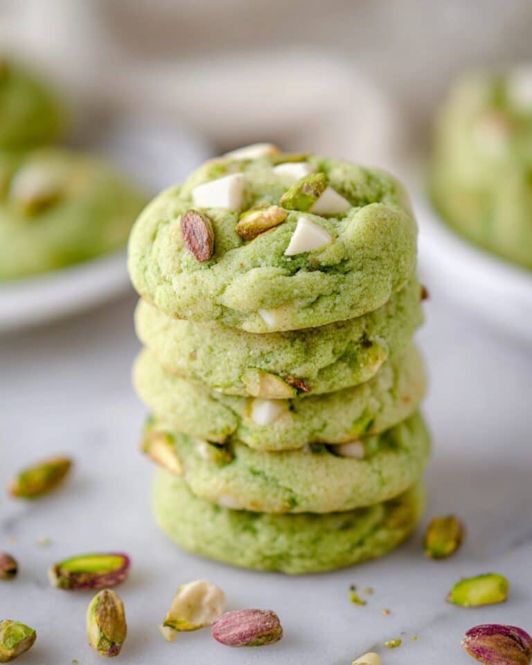 Pistachio Pudding Cookies with White Chocolate Chips Recipe