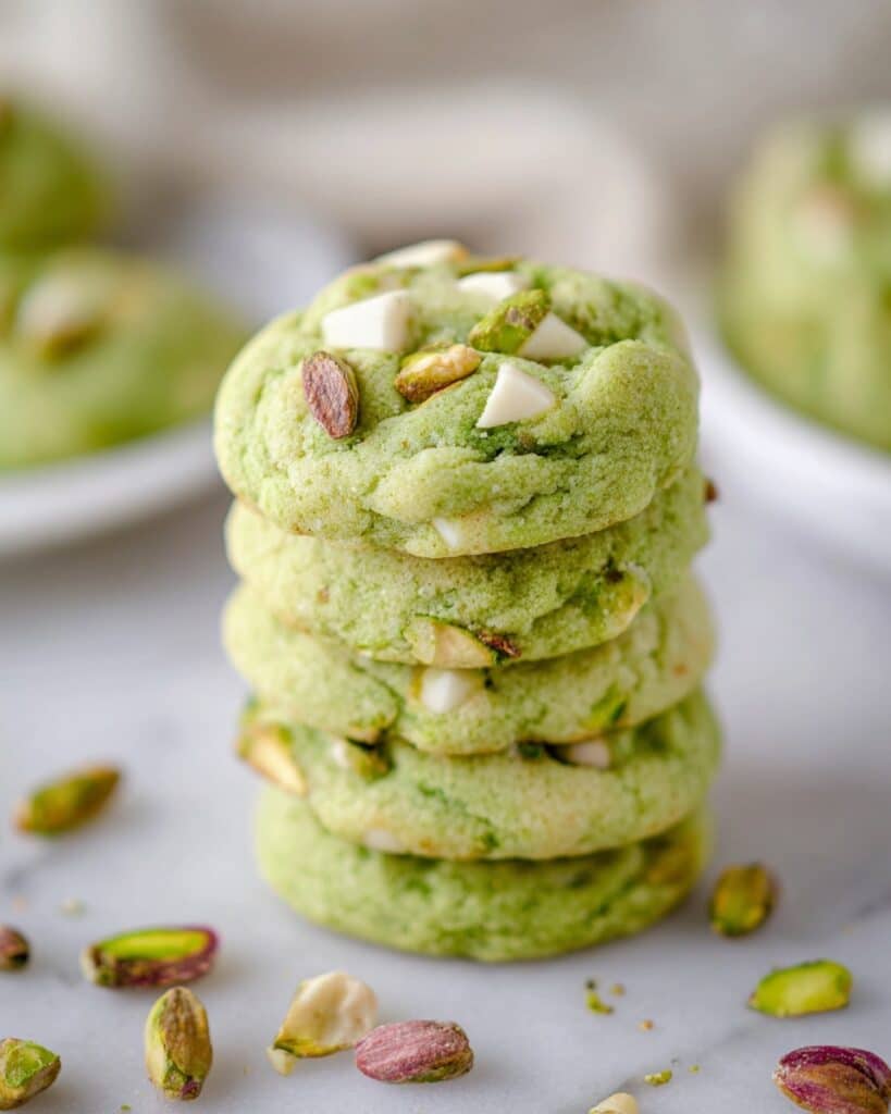 Pistachio Pudding Cookies with White Chocolate Chips Recipe