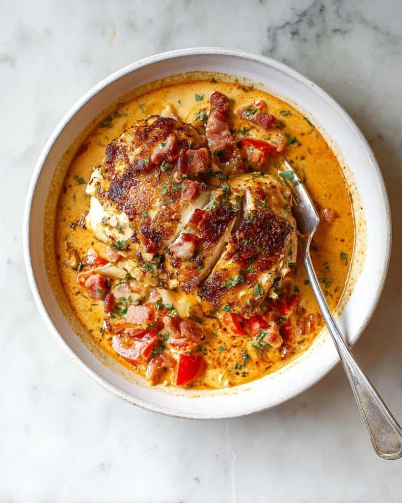Creamy Garlic Red Pepper Chicken Recipe