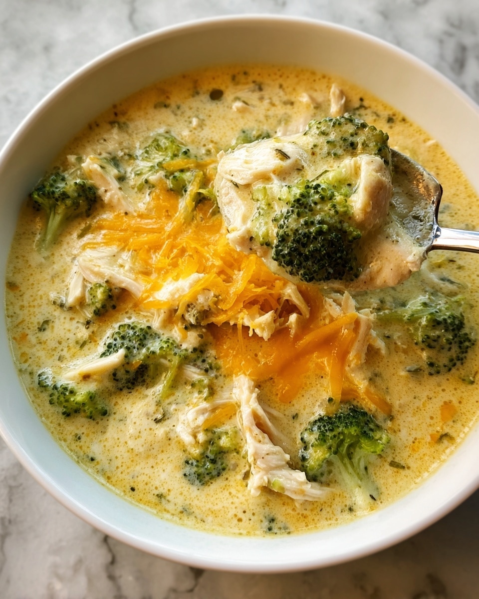Crockpot Cheesy Chicken Broccoli Soup Recipe - Recipe Image