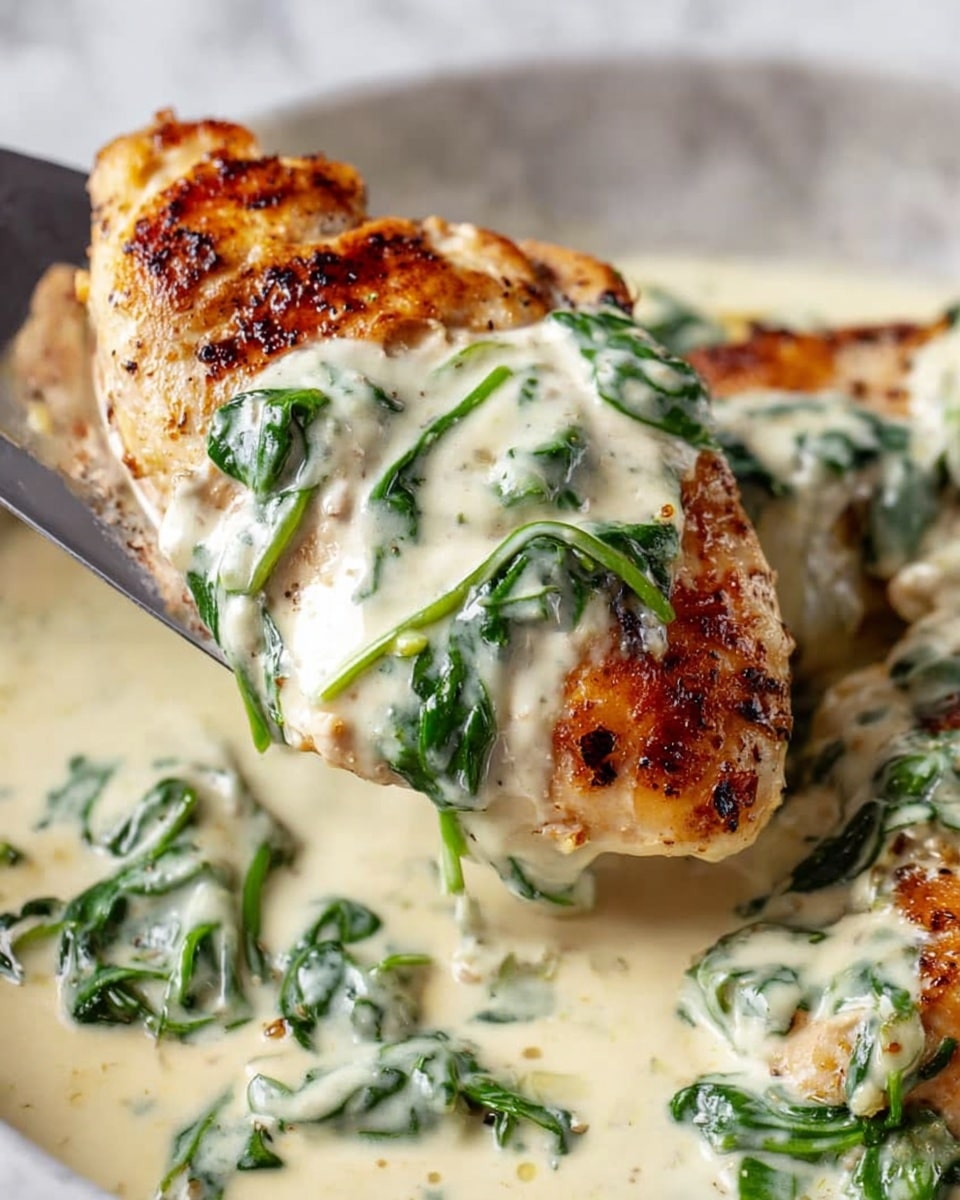 Creamy Chicken Florentine with Spinach and Parmesan Recipe - Recipe Image