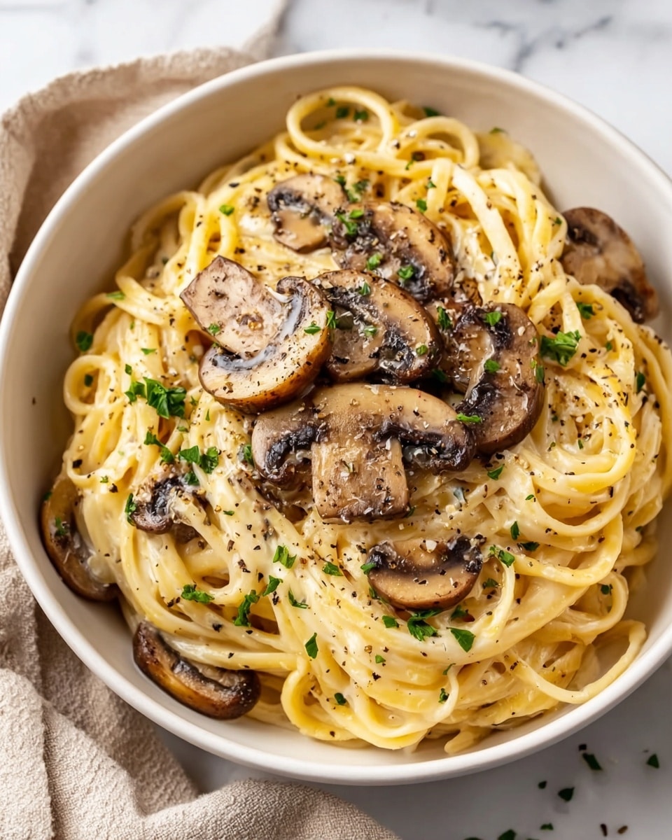 Garlic Mushroom Pasta Recipe - Recipe Image