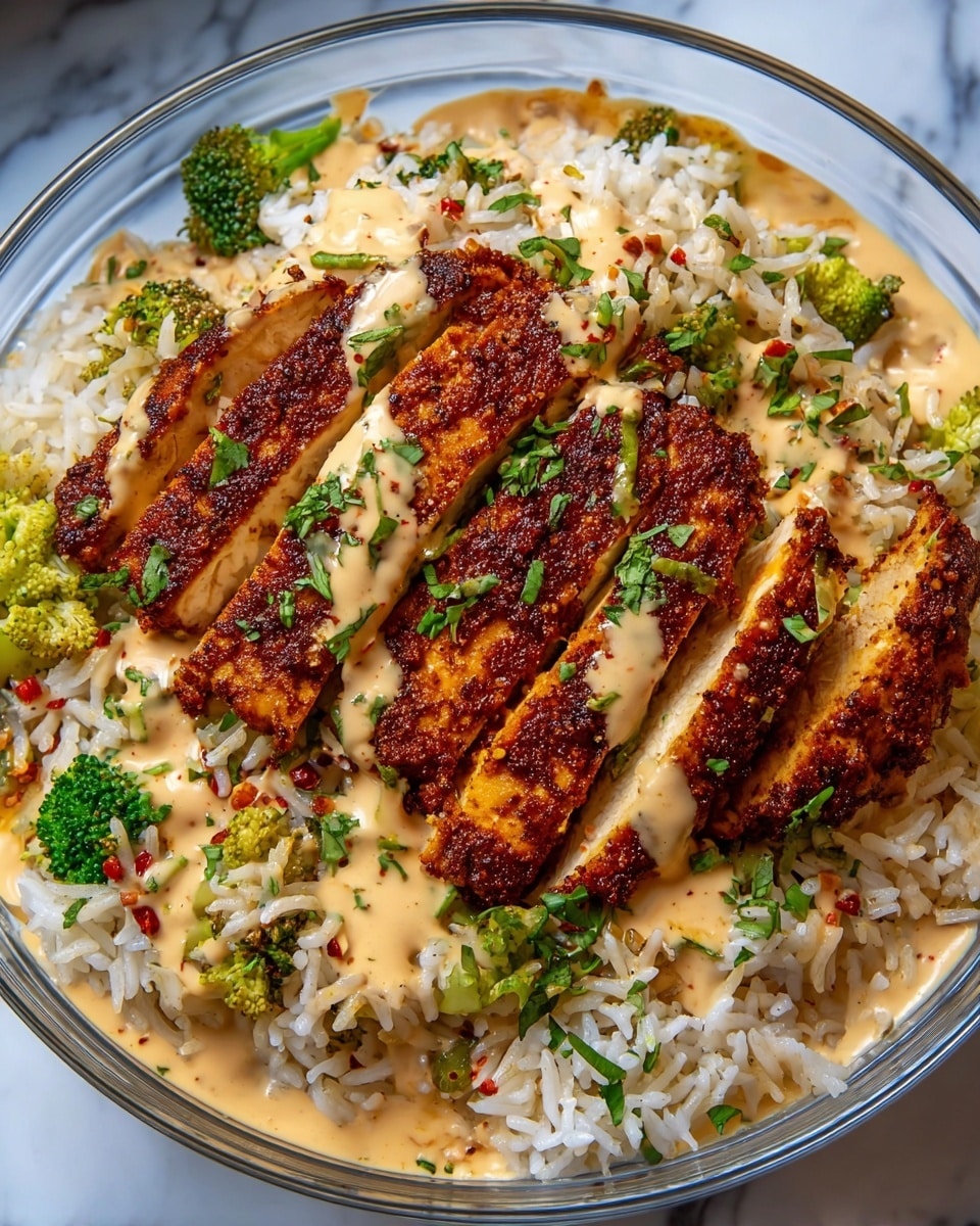 Easy Creamy Cajun Chicken and Rice Bowls Recipe - Recipe Image