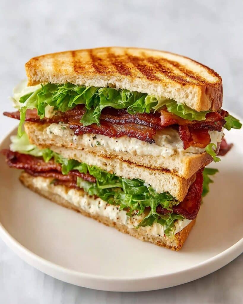 Crunchy Fried Green Tomato Bacon BLT Sandwich Recipe