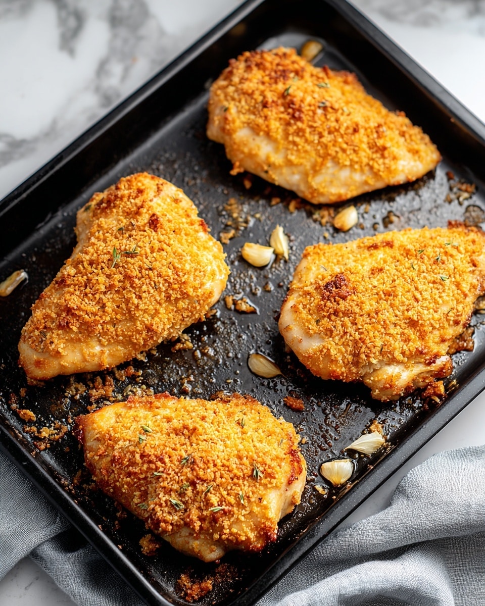 Parmesan Crispy Oven Fried Chicken Recipe - Recipe Image